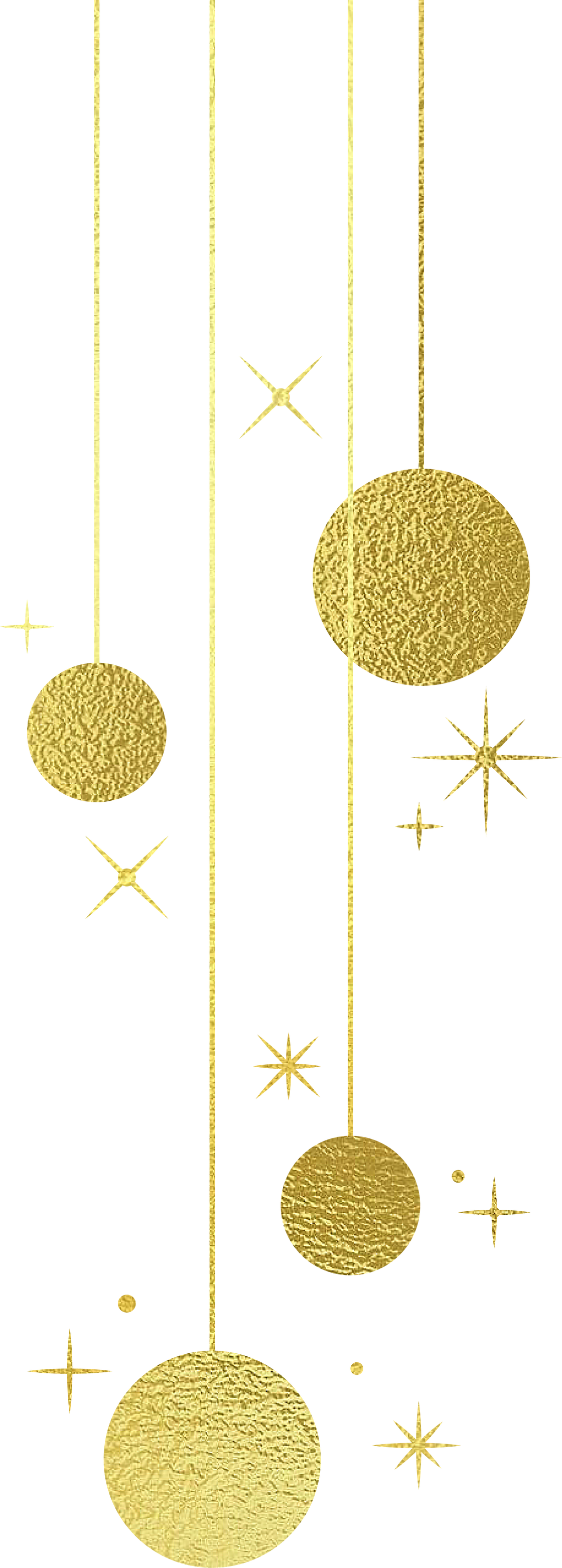 Elegant Gold New Year's Eve Ball Ornaments